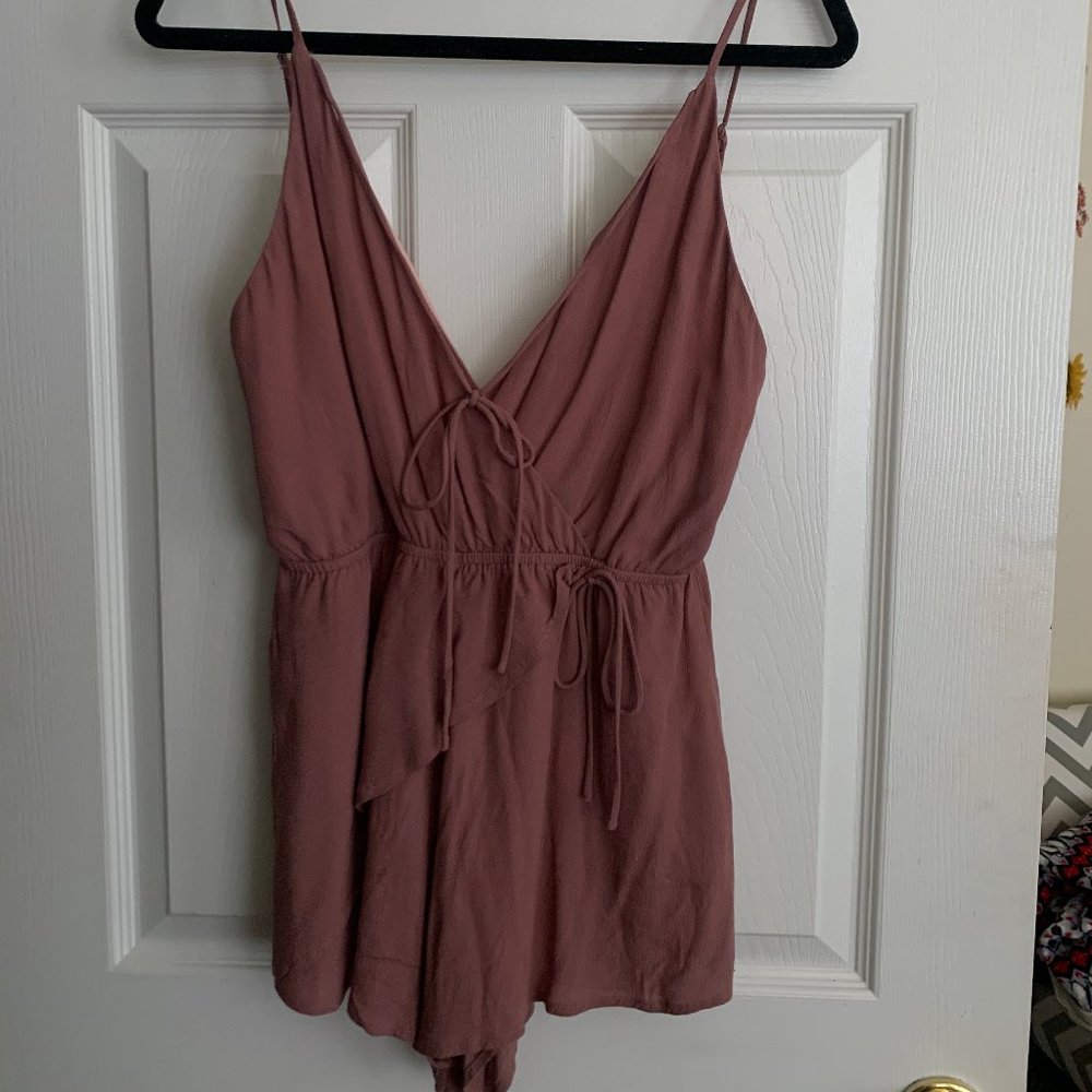 Rose-colored romper